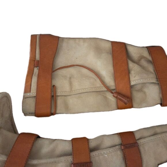 RARE NEW L.A.M.B Gwen Stefani Suede Leather Platform Knee High Wedge Boots Sz 7 - Picture 12 of 16